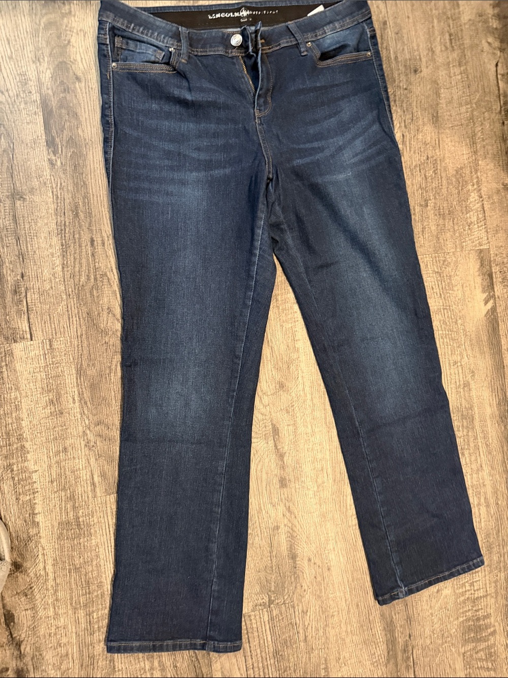 Lincoln Outfitters Slim Fit Dark Blue Jeans for Men